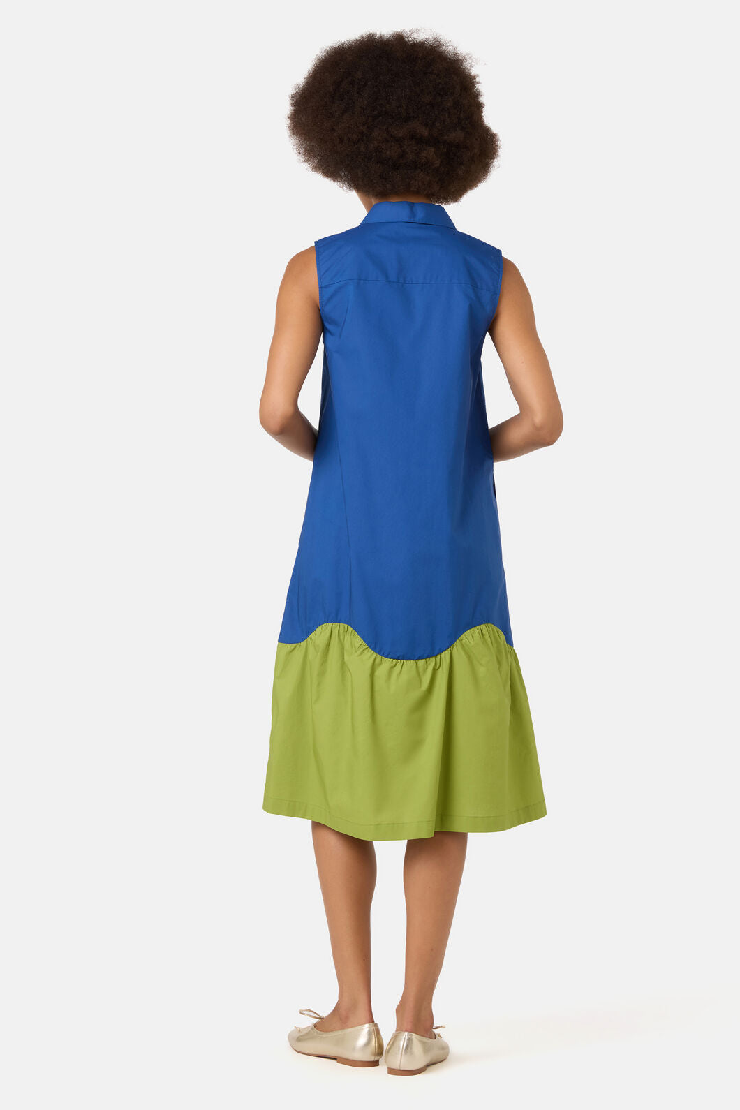 Gorman - Longline Cotton Shirt Dress - navy