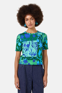 Gorman - Petal Patch Rib Tee - print