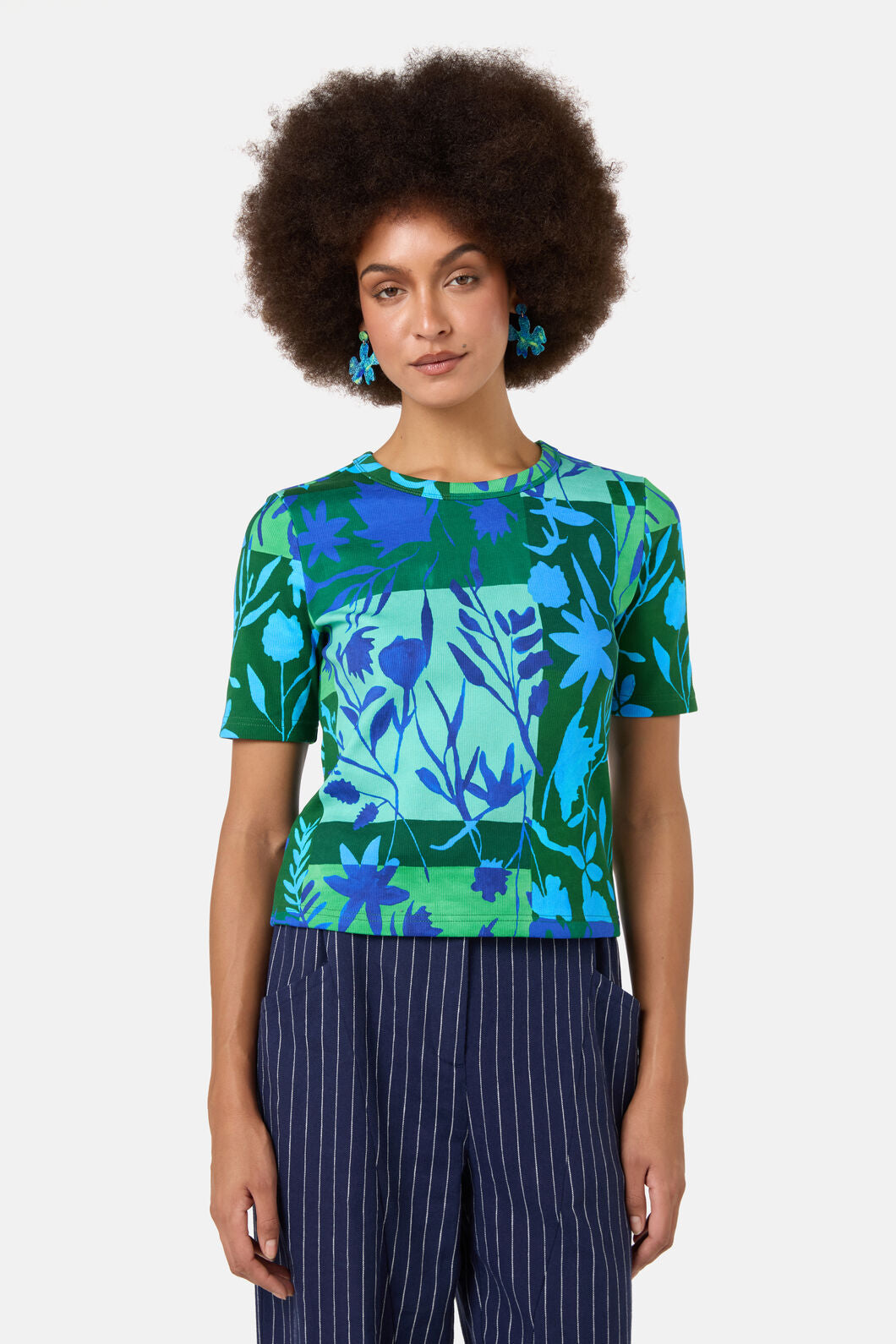 Gorman - Petal Patch Rib Tee - print