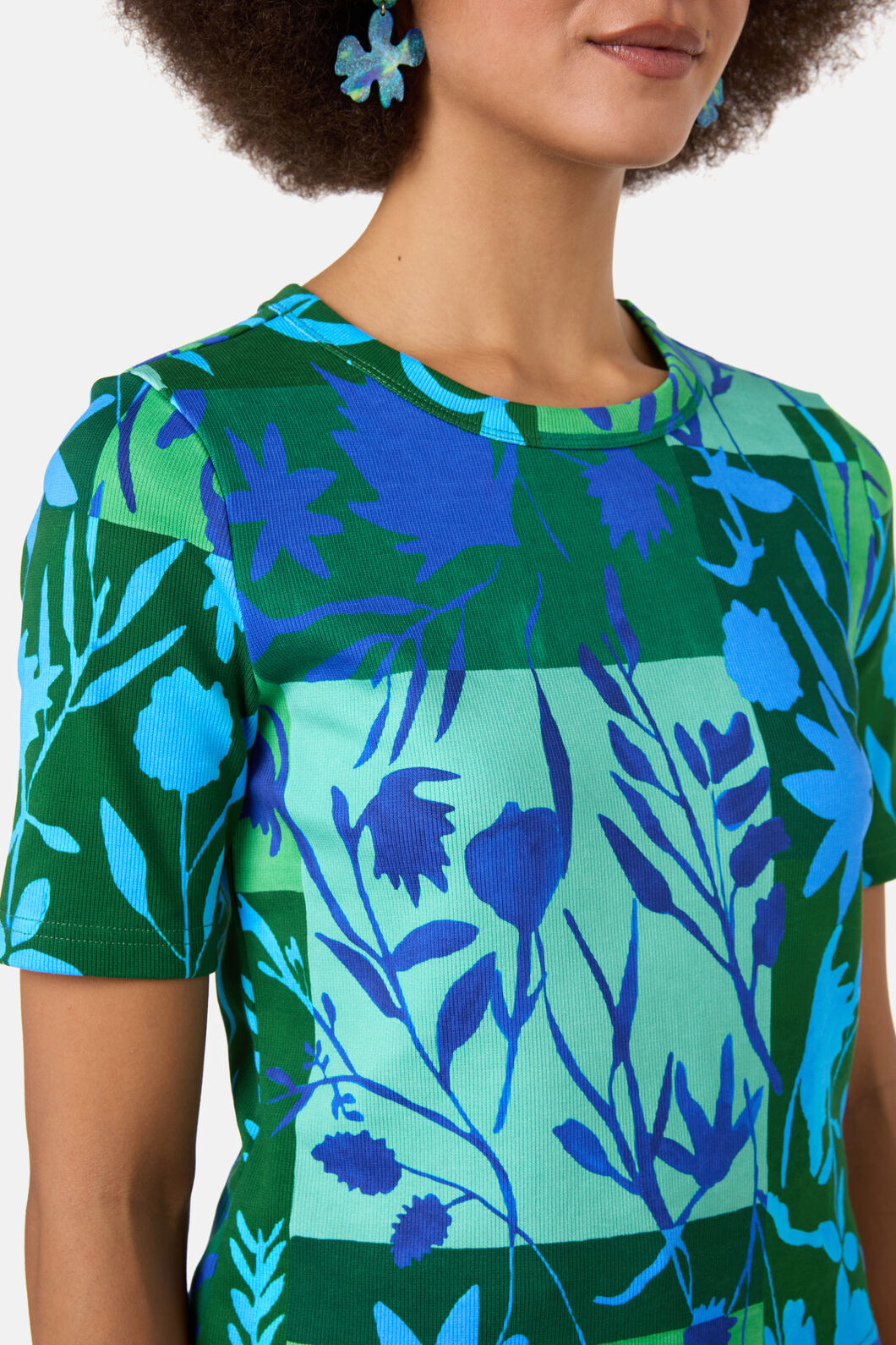 Gorman - Petal Patch Rib Tee - print