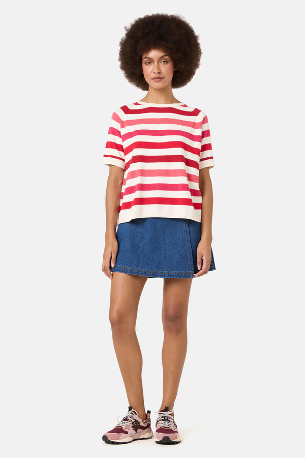 Gorman - Mirage Stripe Knit Top - pink