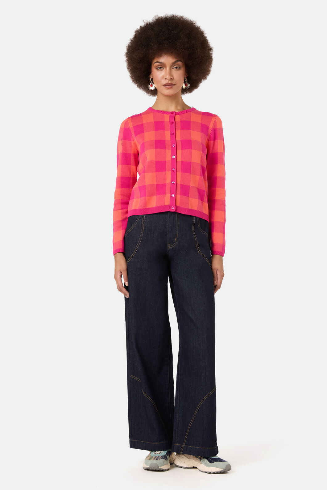 Gorman - Petal Patch Check Cardi - check