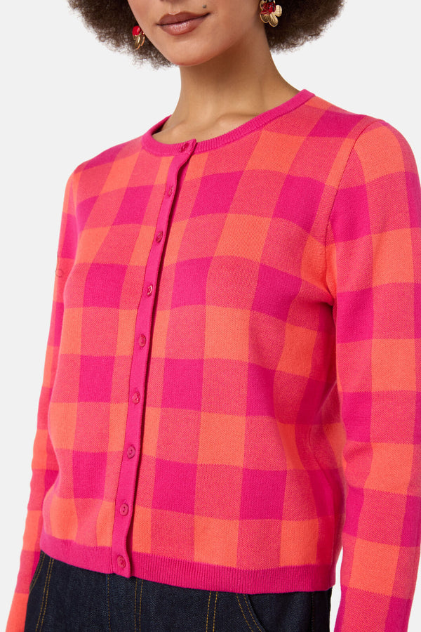 Gorman - Petal Patch Check Cardi - check