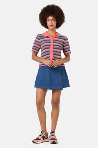Gorman - Study In Stripes Knit Polo Top - stripe