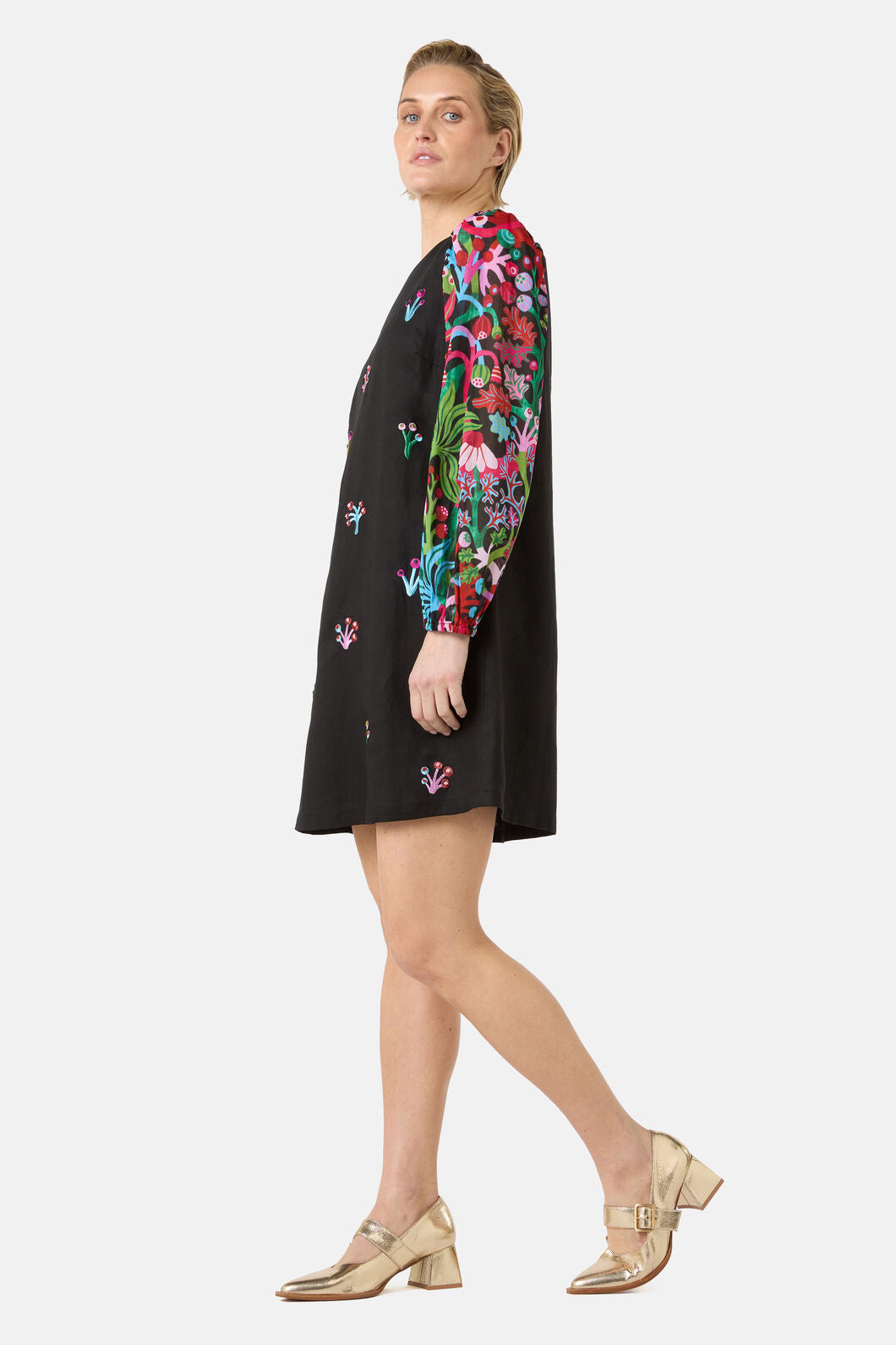 Gorman - Wild Garden Shift Dress - black
