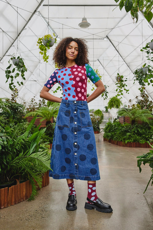 Gorman - On The Dot Print Fitted Tee - print