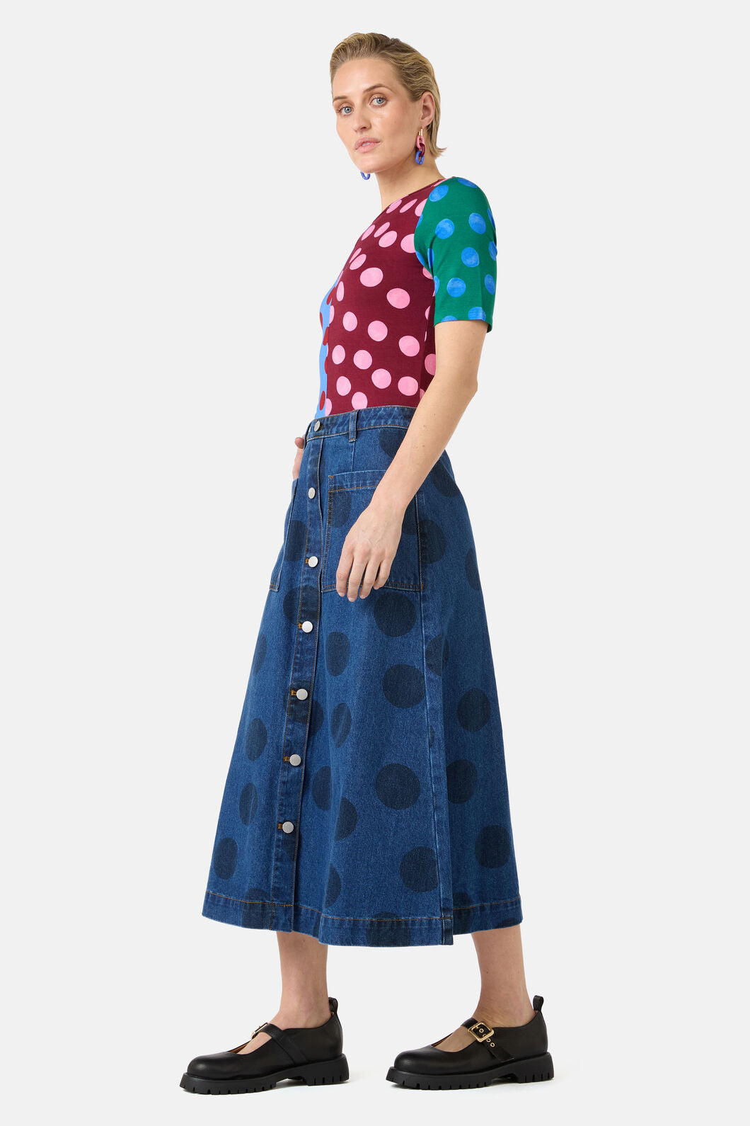 Gorman - On The Dot Print Fitted Tee - print