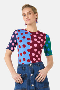 Gorman - On The Dot Print Fitted Tee - print