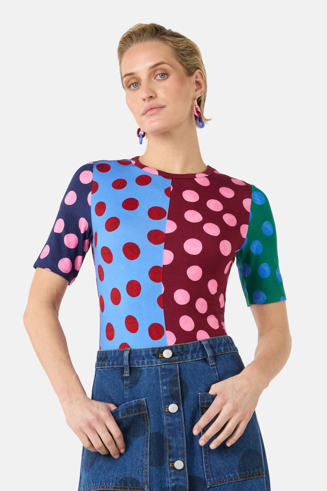 Gorman - On The Dot Print Fitted Tee - print