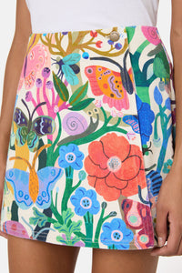 Gorman - Mariposa Denim Skort - print
