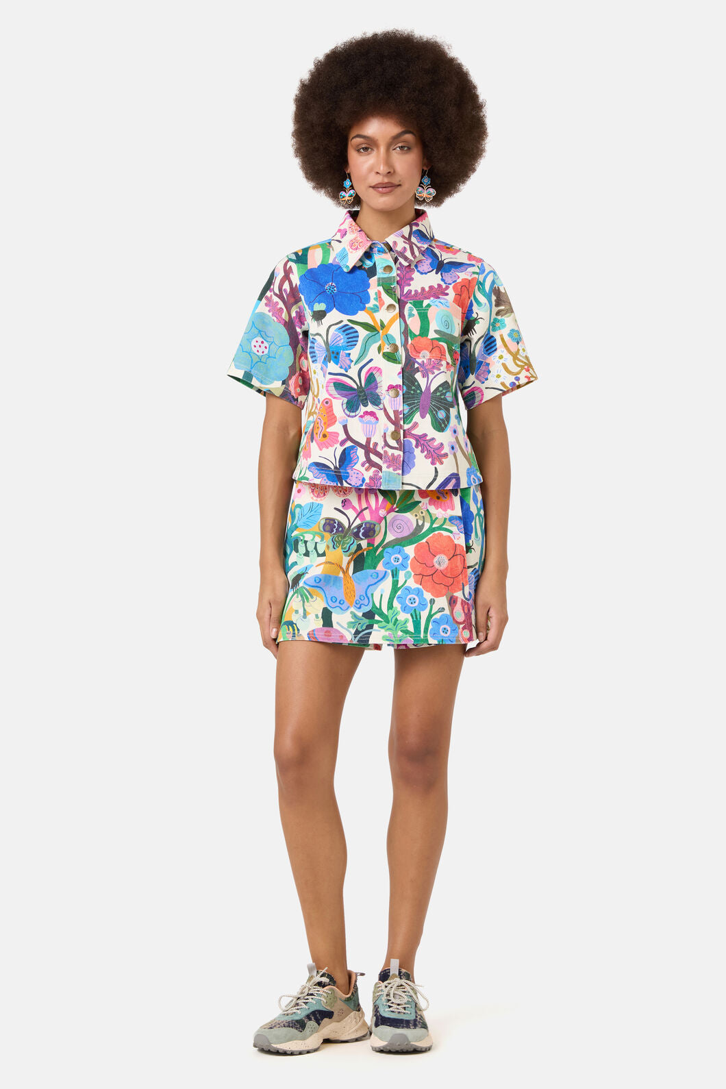 Gorman - Mariposa Denim Skort - print