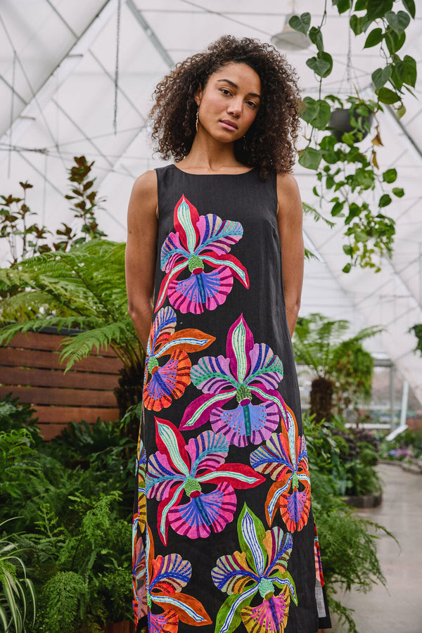 Gorman - Orchid Embroidered Midi Dress - print