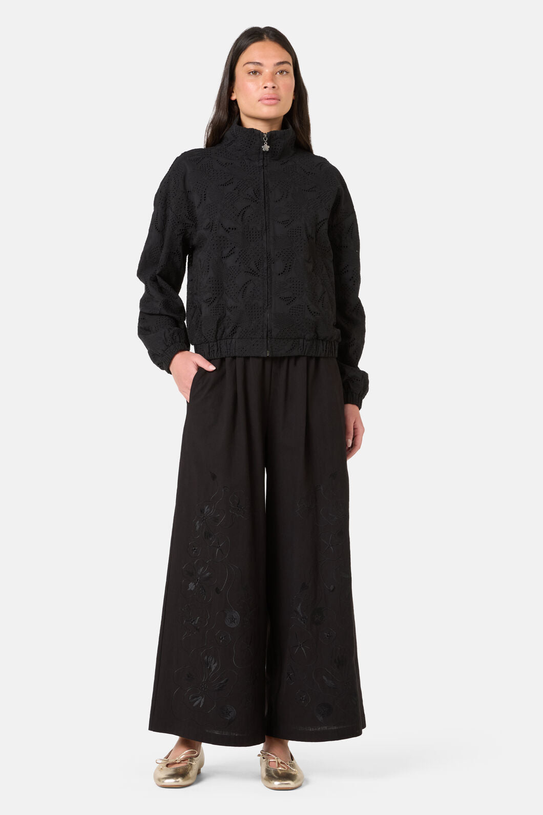 Gorman - Annie Anglaise Cotton Bomber - black