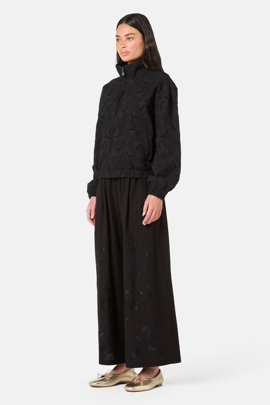 Gorman - Annie Anglaise Cotton Bomber - black