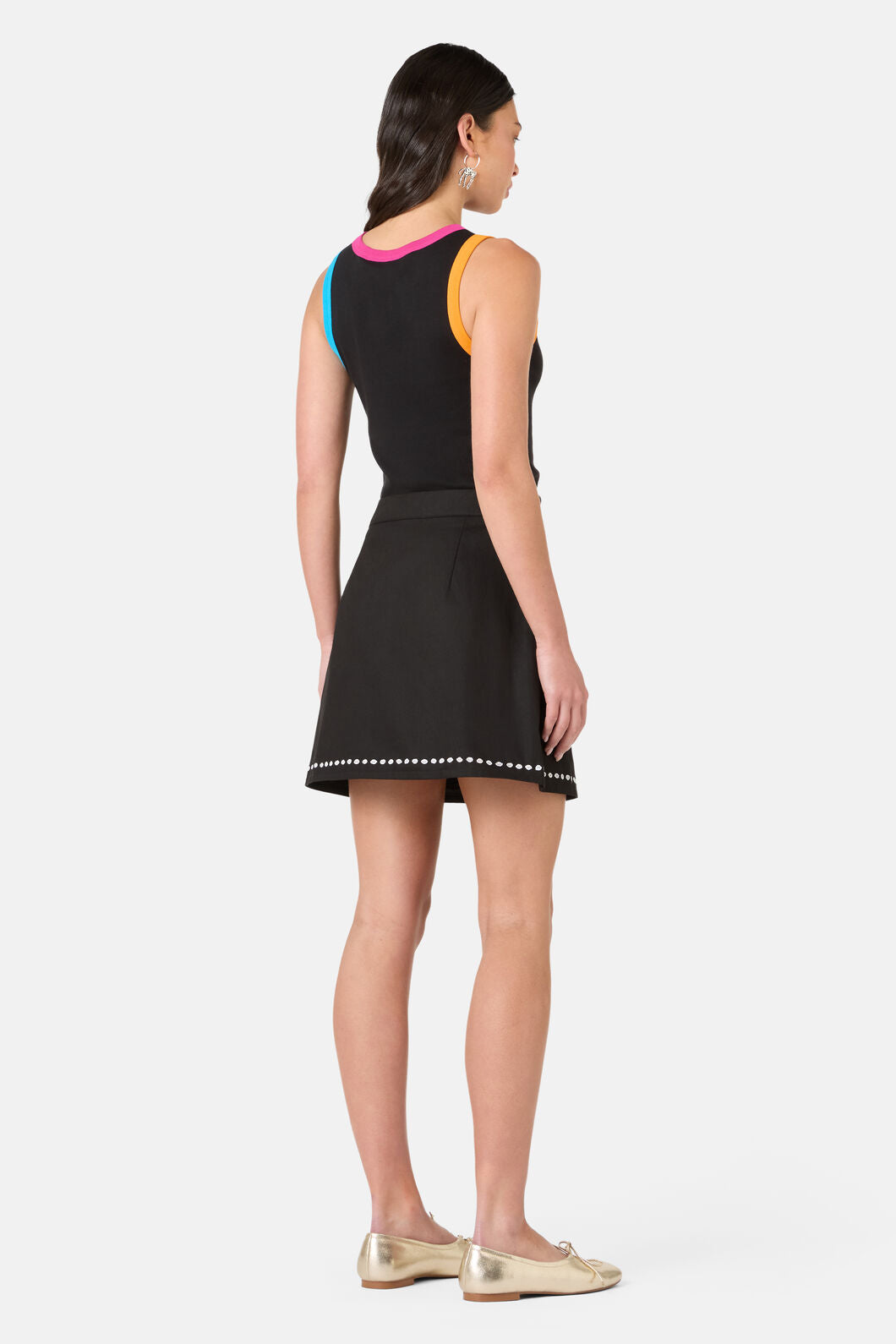 Gorman - Right Meow Embroidered Mini Skirt - black