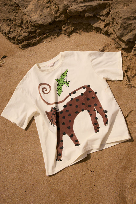 Gorman - Right Meow Placement Oversized Tee - print