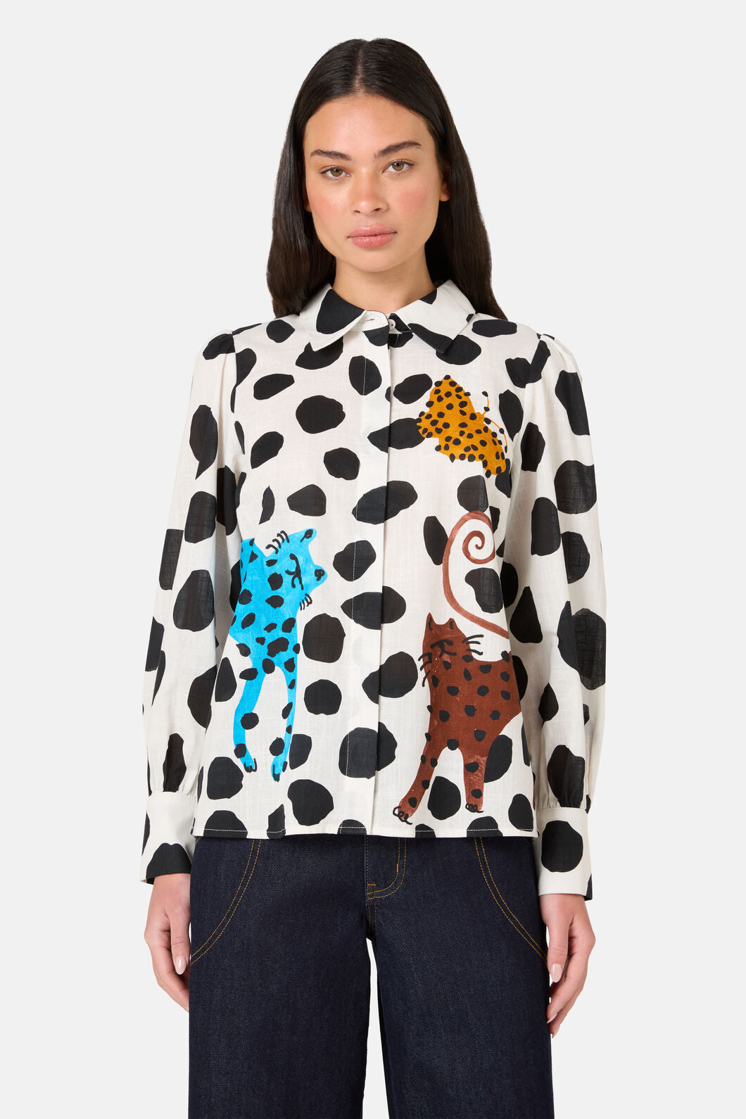 Gorman - Right Meow Cotton Shirt - print