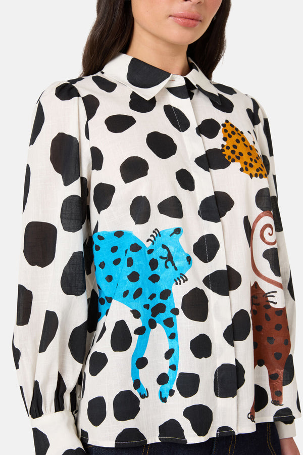 Gorman - Right Meow Cotton Shirt - print