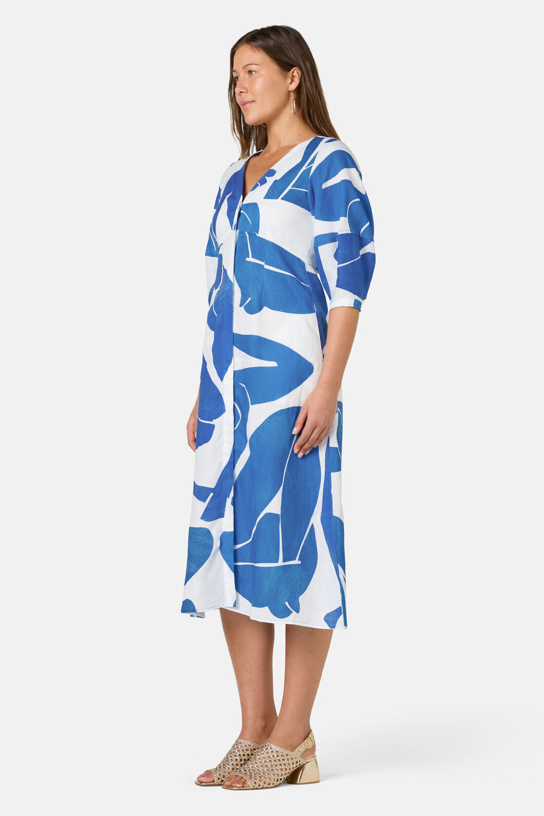 Gorman - Blue Nude Linen Dress - print