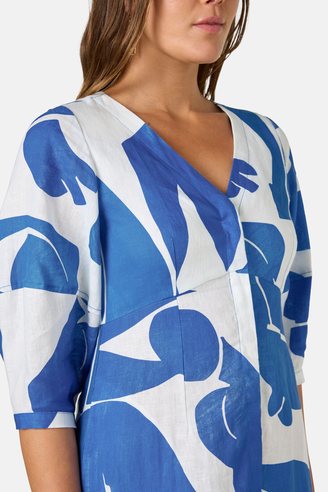 Gorman - Blue Nude Linen Dress - print