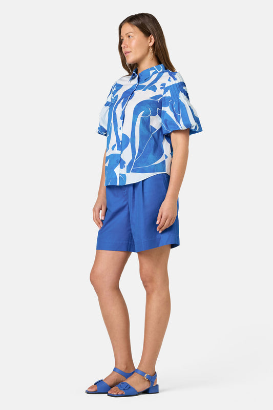 Gorman - Blue Nude Cotton Shirt - print