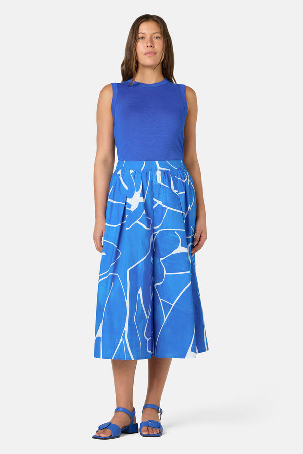 Gorman - Blue Nude Cotton Skort - print
