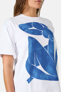Gorman - Blue Nude Oversized Tee - print
