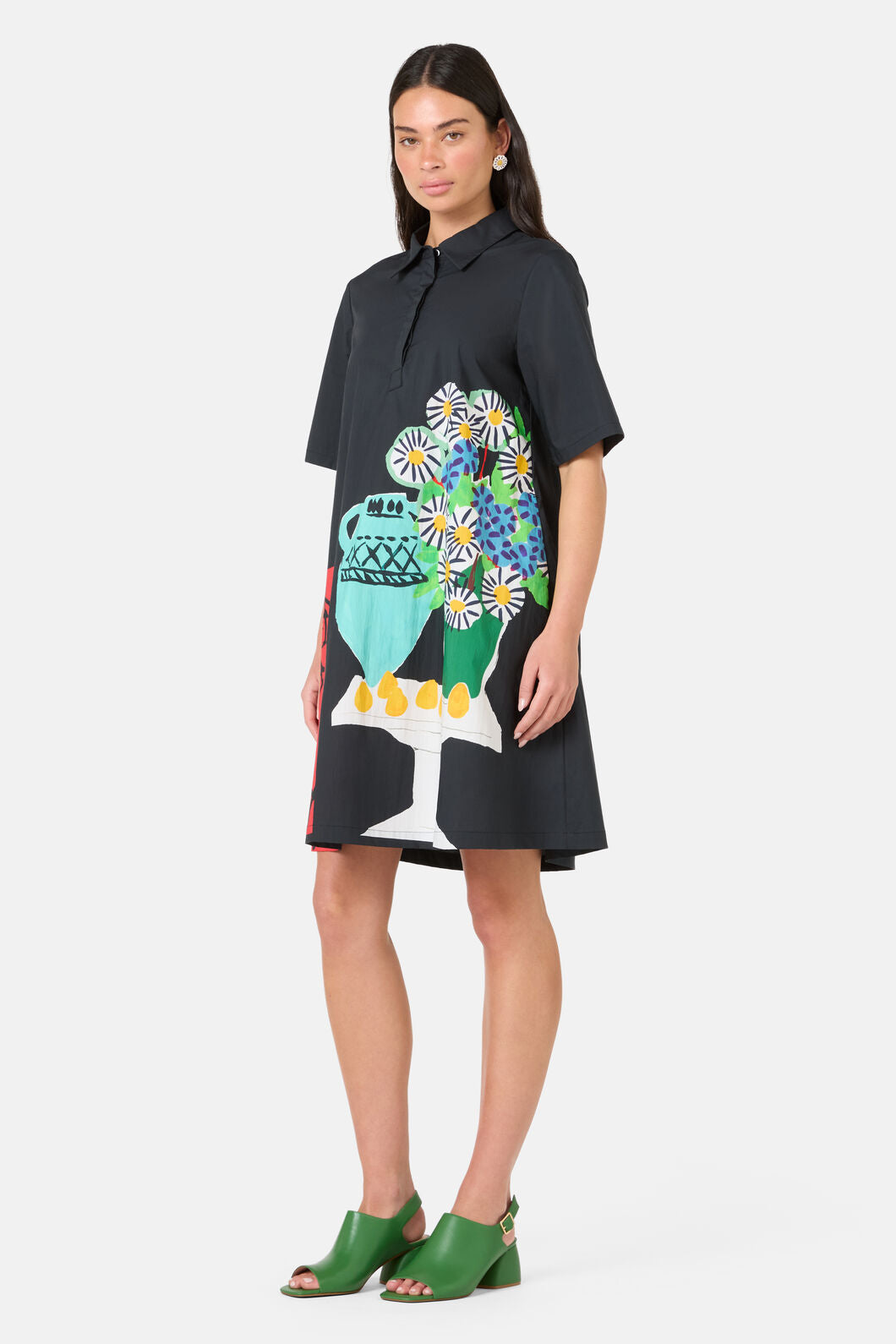 Gorman - Daisies Cotton Shirt Dress - print