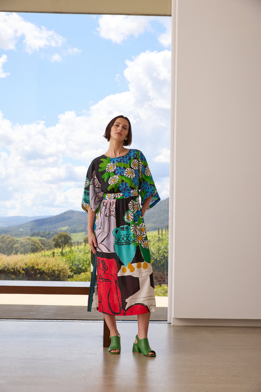 Gorman - Daisies Scarf Midi Dress - print