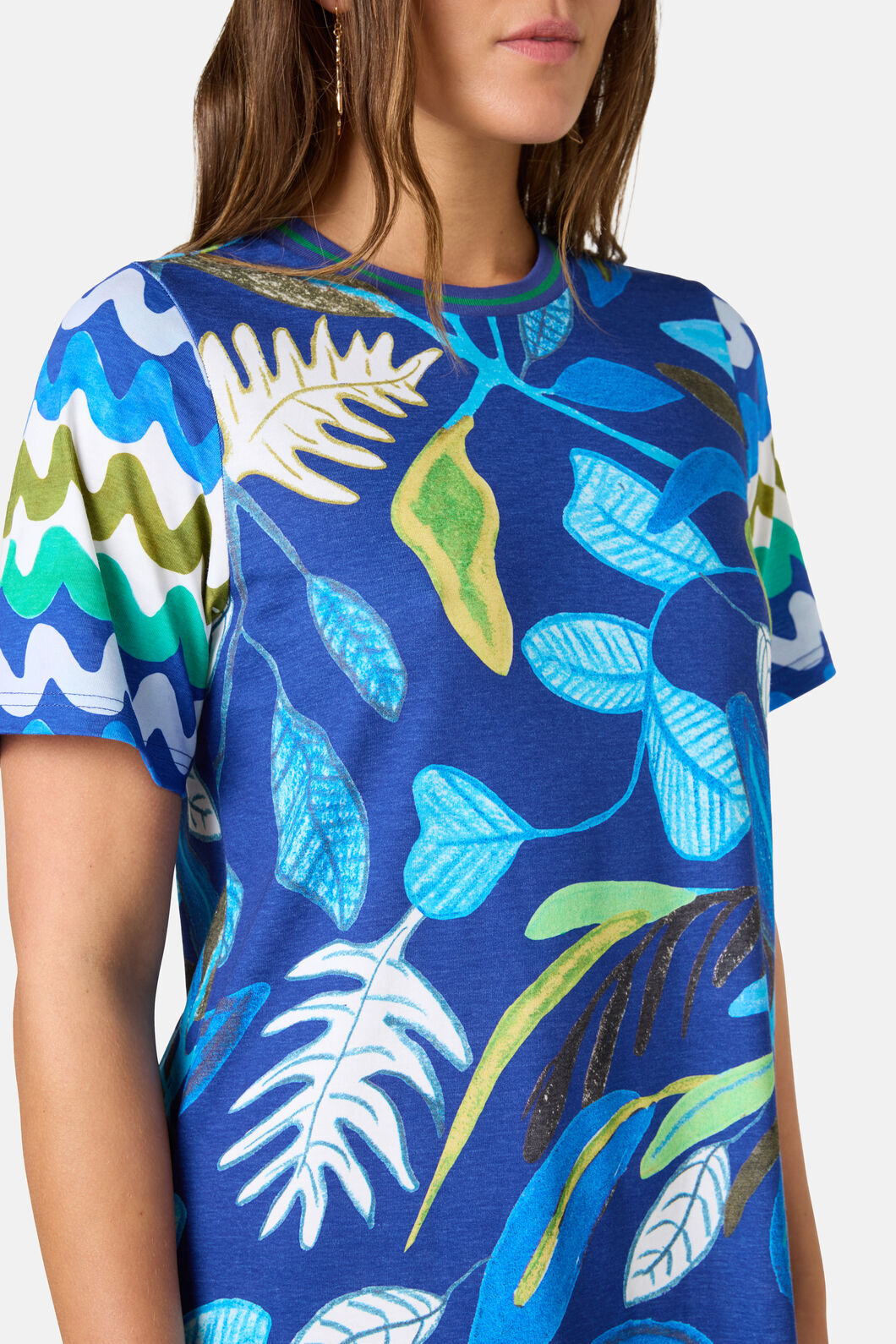 Gorman - Botanical Blueprint Tee Dress - print