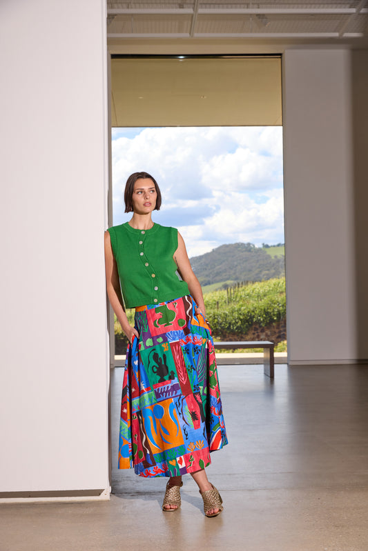 Gorman - Paper Poetry Skirt - print