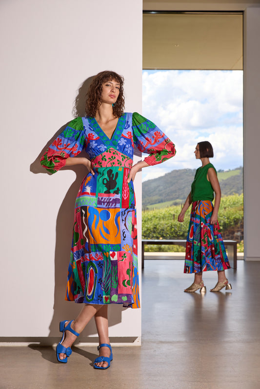 Gorman - Paper Poetry Party Dress - print