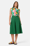 Gorman - Foliage Cotton Pleat Skort - green