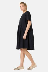 Gorman - Calliope Seersucker Tulip Dress - black