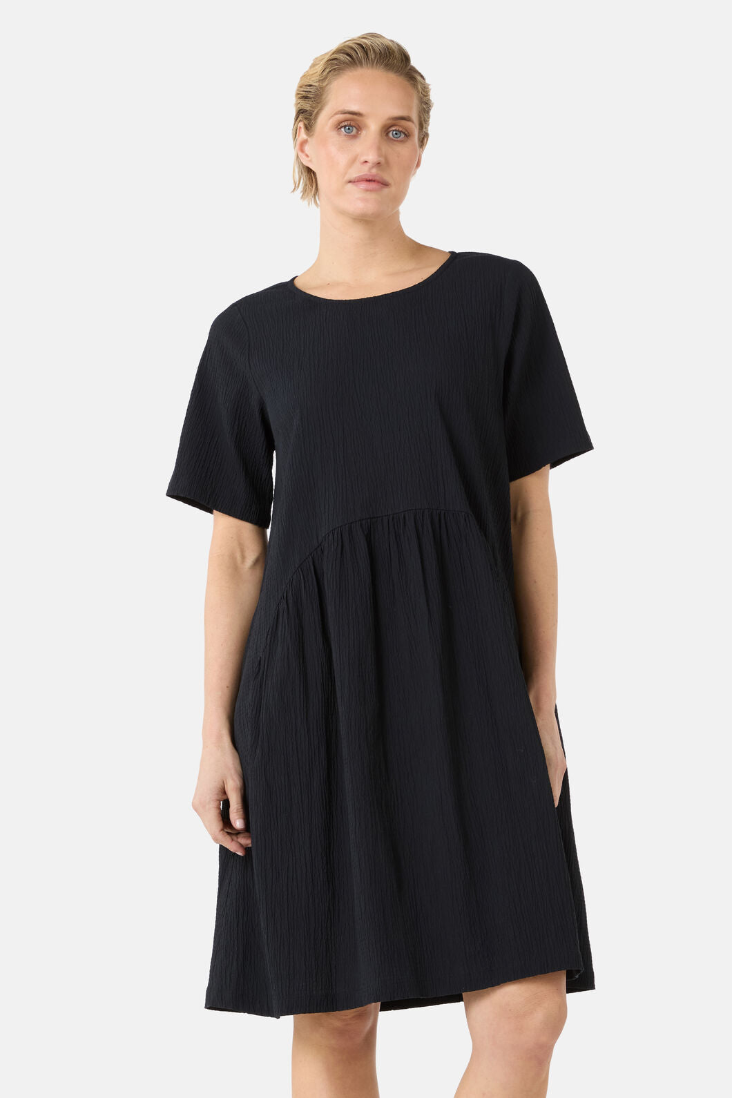 Gorman - Calliope Seersucker Tulip Dress - black