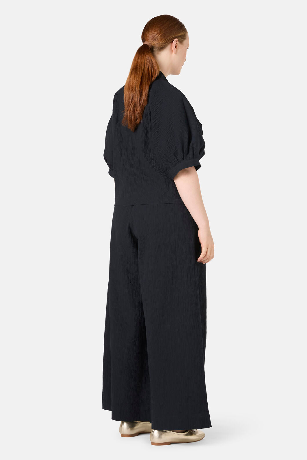 Gorman - Calliope Seersucker Balloon Shirt - black