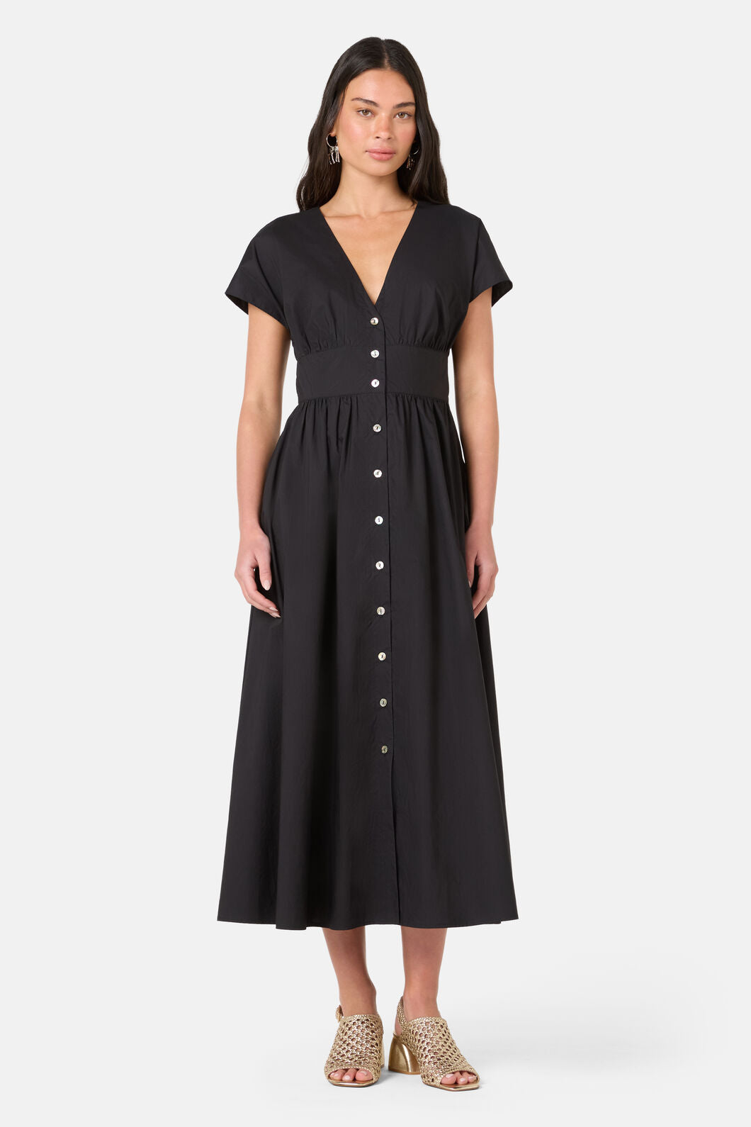 Gorman - Mira Cotton Midi Dress - black