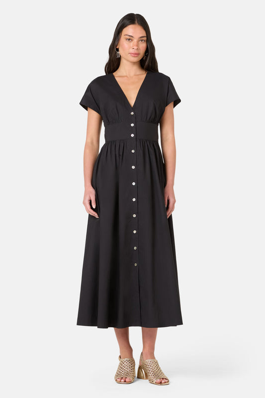 Gorman - Mira Cotton Midi Dress - black