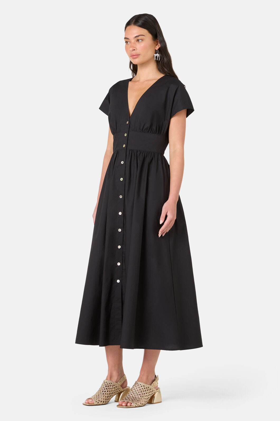 Gorman - Mira Cotton Midi Dress - black
