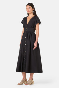 Gorman - Mira Cotton Midi Dress - black