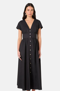 Gorman - Mira Cotton Midi Dress - black