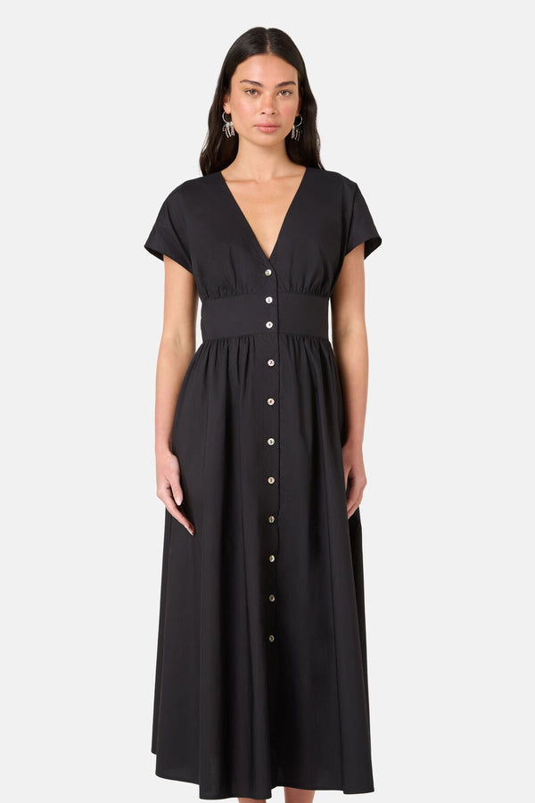Gorman - Mira Cotton Midi Dress - black
