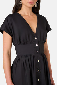 Gorman - Mira Cotton Midi Dress - black