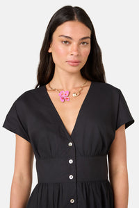 Gorman - Mira Cotton Midi Dress - black