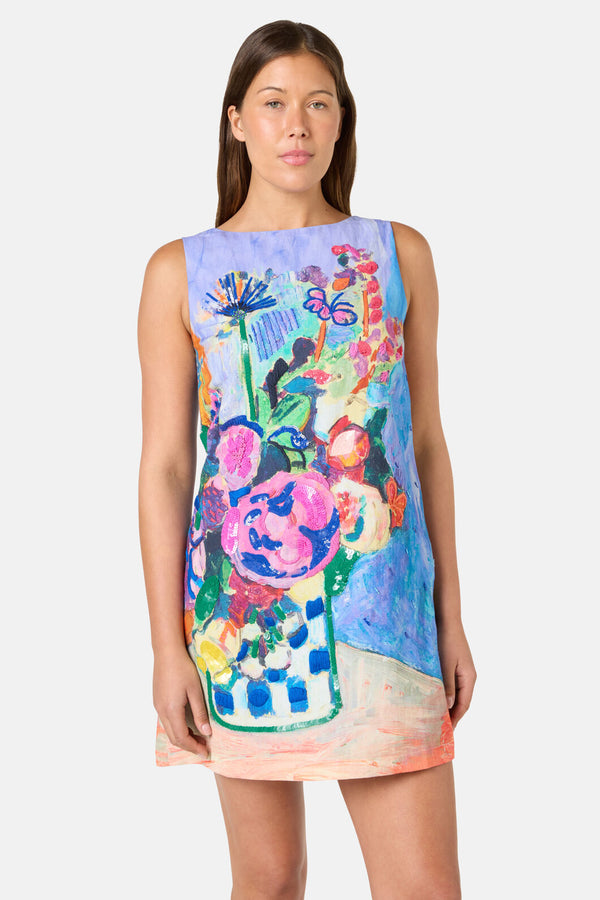 Gorman - Peonies Embroidered Shift Dress - print