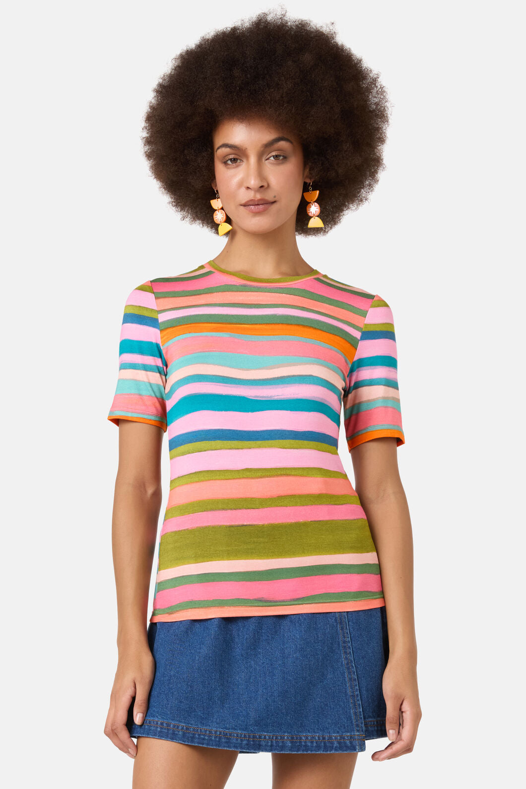 Gorman - Stripes Fitted Tee - print