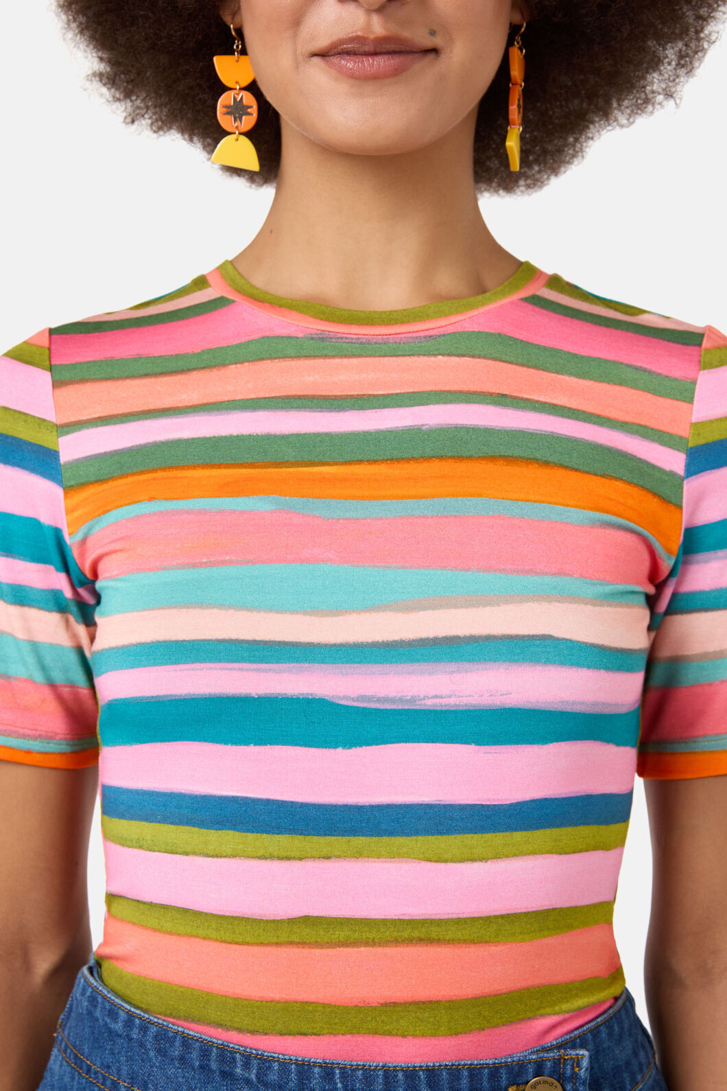 Gorman - Stripes Fitted Tee - print