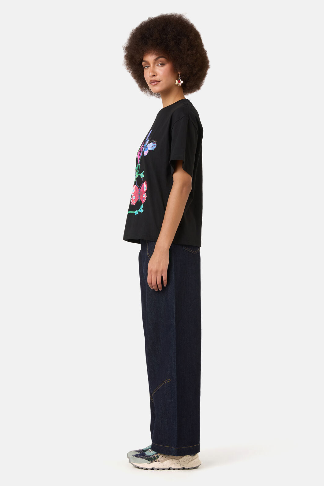 Gorman - Mariposa Placement Oversized Tee - black