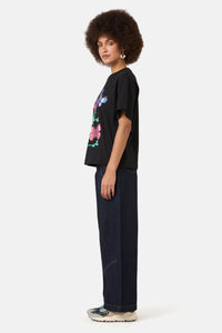 Gorman - Mariposa Placement Oversized Tee - black