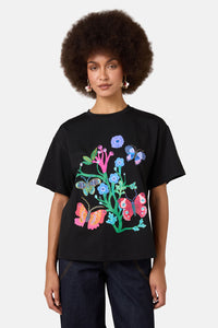 Gorman - Mariposa Placement Oversized Tee - black